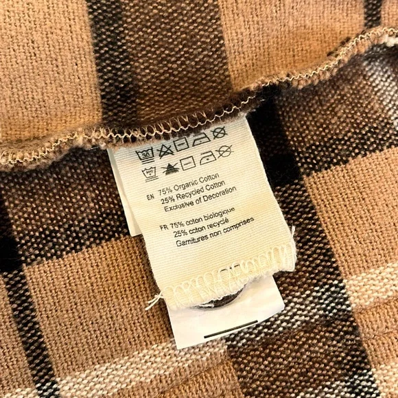 NWT Tentree Flannel Utility Jacket. Button Up Shacket - Cartouche/Slate Brown - Picture 9 of 12